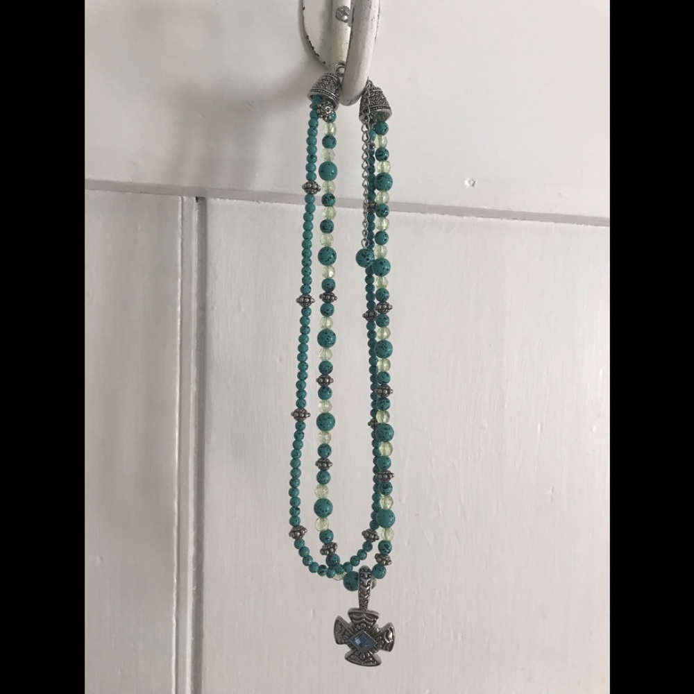 Turquoise costume jewelry necklace